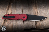 ProTech TR-3 Integrity Manual Folding Knife Reptile Textured Red Aluminum 3.5" MagnaCut DLC Black INT1106-REPTILE-RED