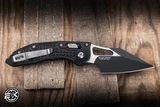 Microtech M-Stitch Ram-LOK Folding Knife Frag Aluminum 3.25" M390 Wharncliffe Black 169MRL-1FR