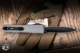 Microtech Ultratech ZBP Automatic OTF Knife Natural Clear Aluminum 3.5" M390 DLC 1122-1DLCTNCS