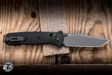 Preowned-Benchmade Bailout AXIS Lock Folding Knife Black Aluminum 3.4" M4 Tanto Tungsten Gray 537GY-03