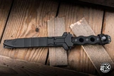 Preowned-Benchmade SOCP Fixed Blade Knife Black G10 7" 3V Dagger Black 185BK