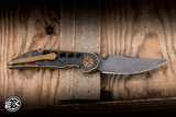 Hypercut Knives "Bikkhu" Folding Knife Titanium/Shipwreck Camo Carbon Inlay 3.25" S45VN Persian 0212