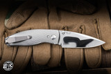 Three Rivers Manufacturing Neutron 2 Folding Knife Lizard Skin Titanium 3" 154 Drop Point Mirror Polish