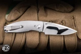 Three Rivers Manufacturing Neutron 2 Folding Knife Pinstripe Titanium 3" 154 Drop Point Mirror Polish