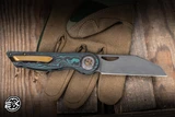 Hypercut Knives Cretin Folding Knife Shipwreck Camo Carbon/Bronze Accents 3.2" S45VN Wharncliffe