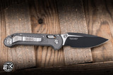 Microtech LUDT Ram-LOK Folding Knife Natural Clear Frag Aluminum 3.4" M390 Black 1135RL-1FRNC