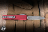 Microtech UTX-70 Gen IV OTF Automatic Knife Merlot Aluminum 2.5" M390 Dagger Apocalyptic 11474-10APMR