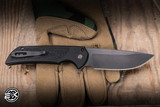 ProTech Mordax Manual Flipper Knife Black Textured Aluminum/Black Lip Pearl 3.5" MagnaCut Antique PVD CCKSF26.MORDAX.1