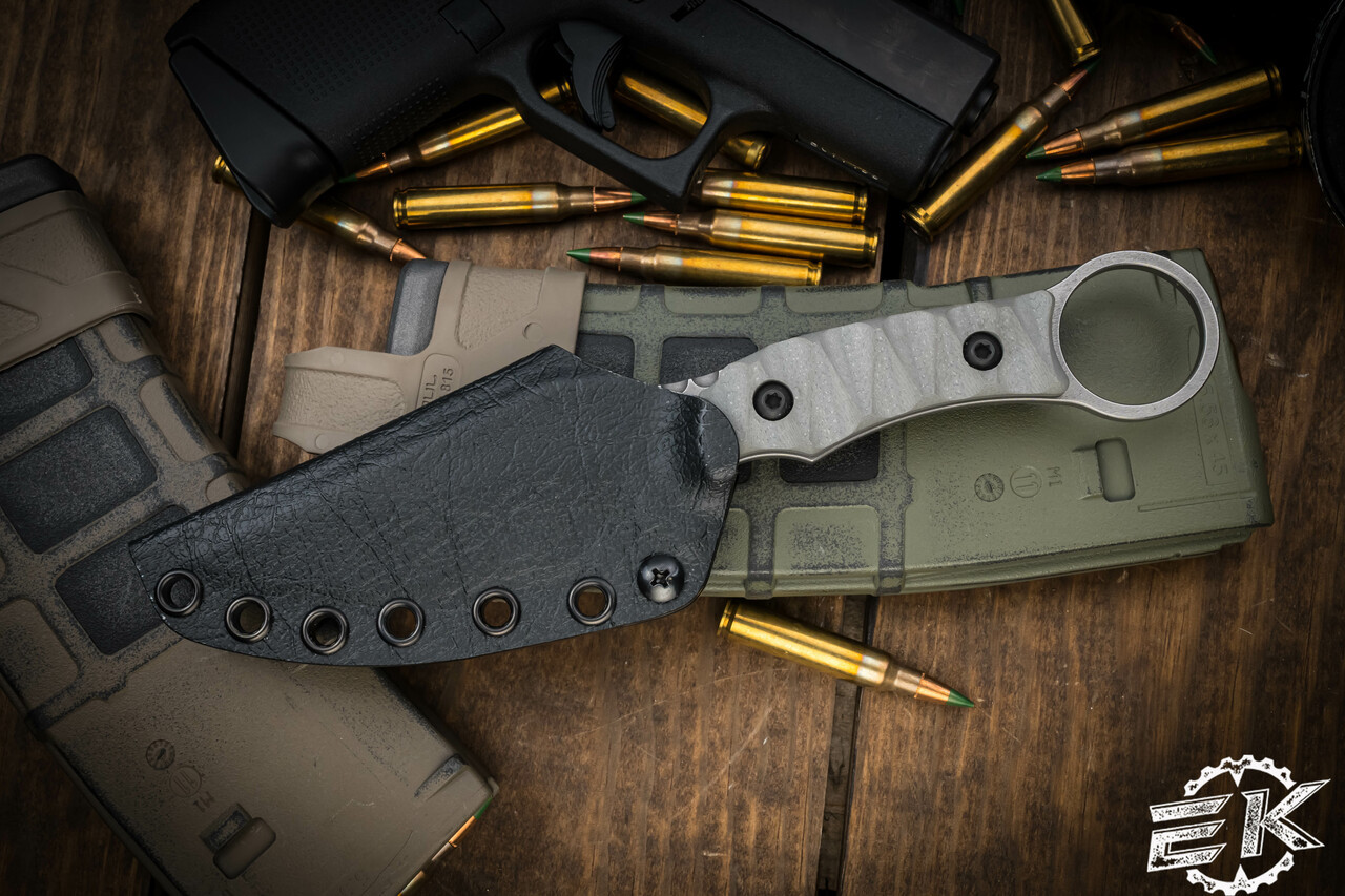 Toor Knives Vandal Stealth Fixed Blade Knife Gray G10 4.1" Drop Point