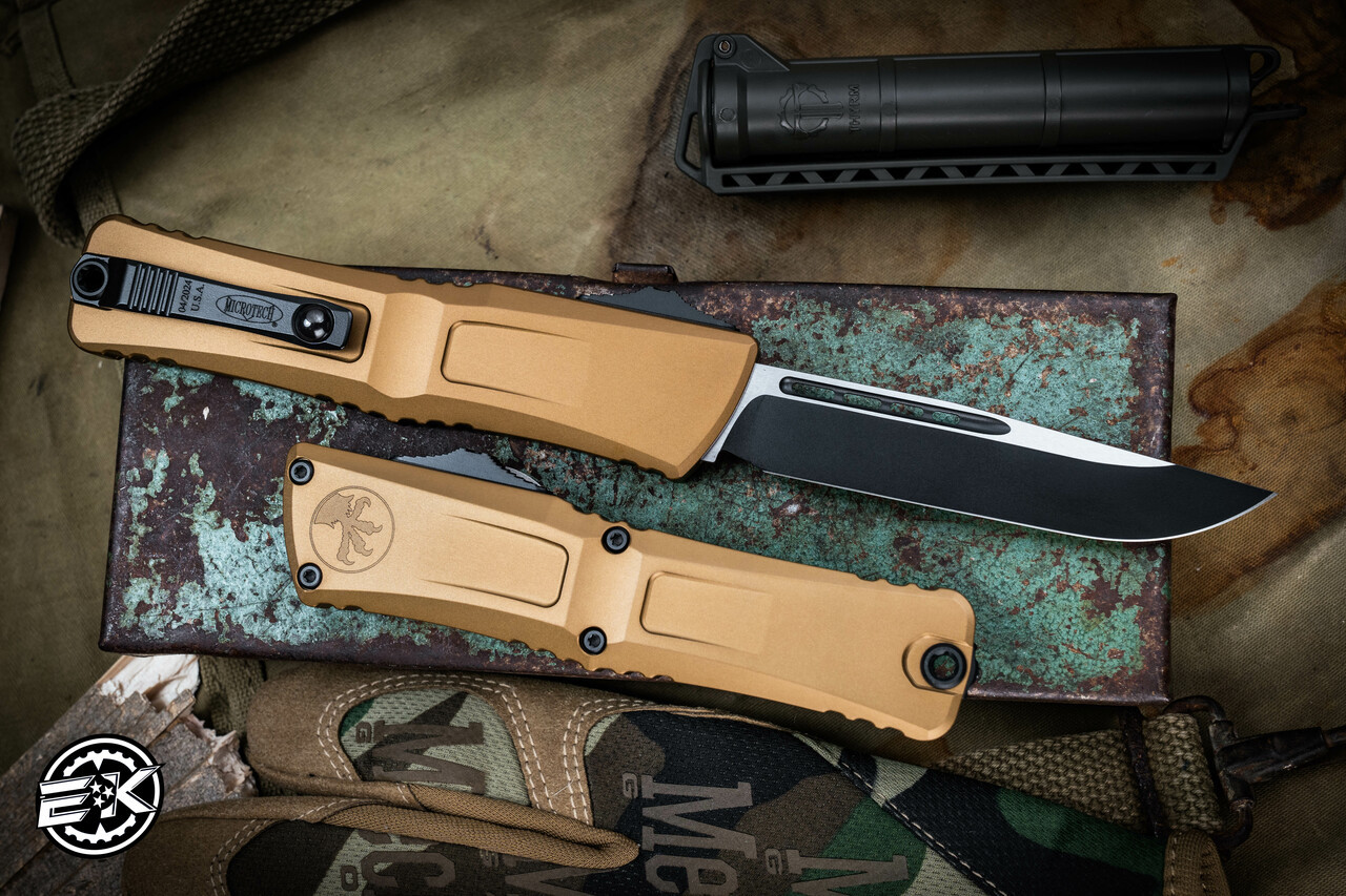 Microtech Combat Troodon Gen III OTF Automatic Knife Tan 4