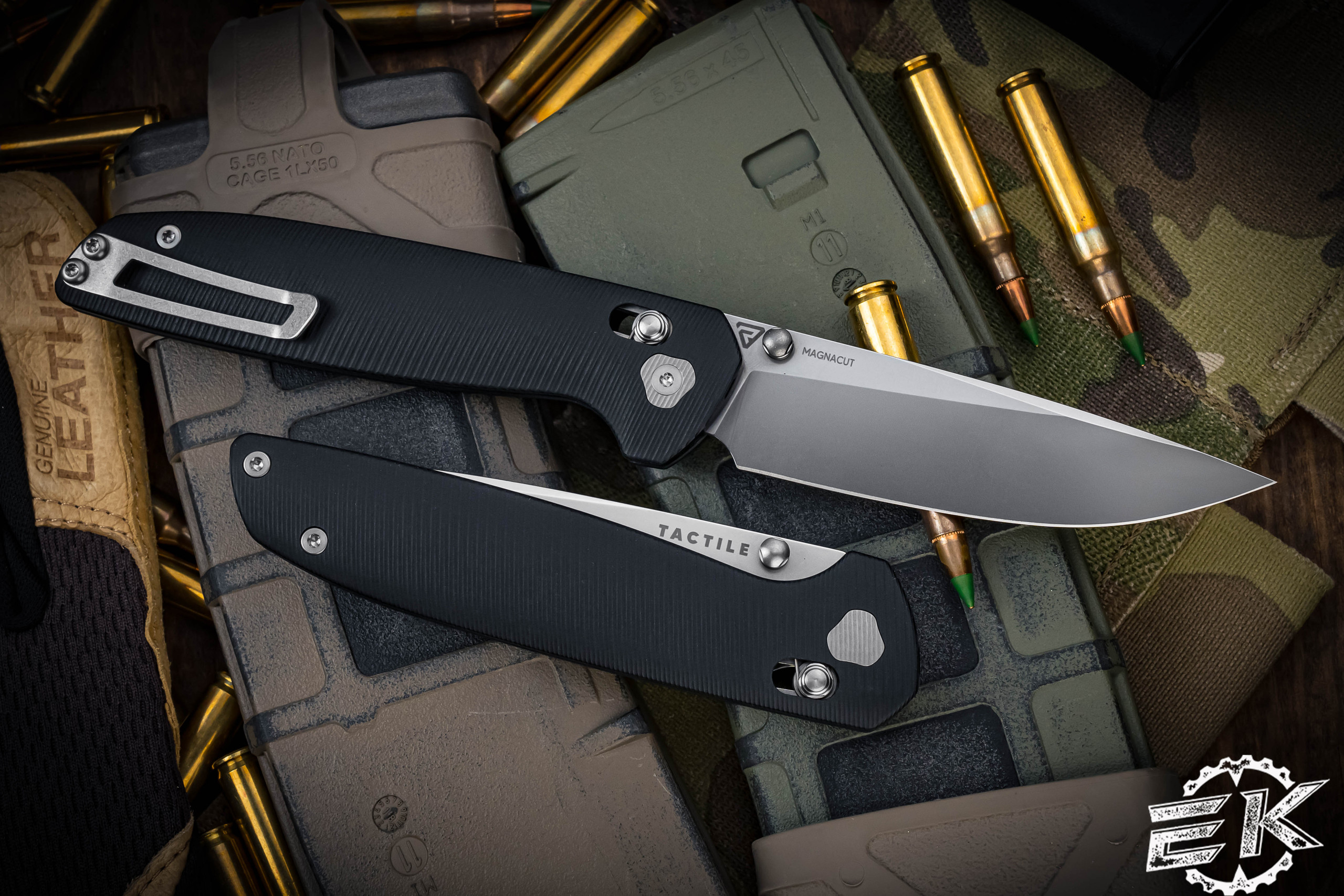 Tactile Knife Co. "Maverick" Crossbar Lock Black Micarta Folder 3.5