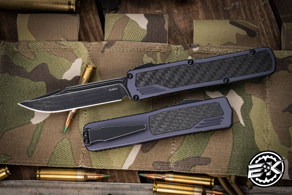 Guardian Tactical SCOUT OTF Automatic Knife Gray/Carbon Fiber Inlay 3.4