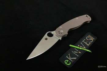 Earth Brown Spyderco Paramilitary 2 Knives In Stock