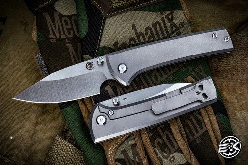Chaves Knives Scapegoat Street Folding Knife Titanium 3.5" Satin