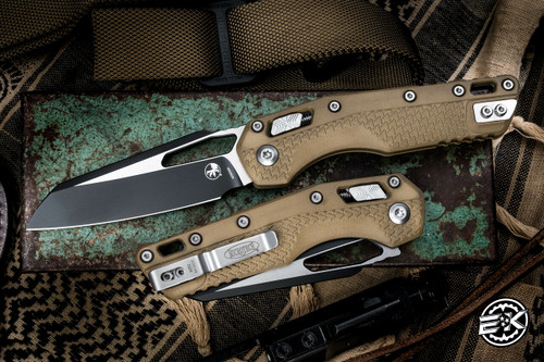 Microtech Standard Issue "MSI" Ram-LOK Manual Folding Knife Dark Earth 3.85" Black 210T-1PMDE