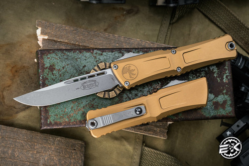 Microtech Combat Troodon Gen III OTF Automatic Knife 3.8" Drop Point Apocalyptic Stonewash 1143-10APTA