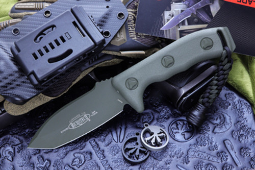 Microtech Currahee Combat Fixed Blade Green Tanto 4.5" 103-1GR