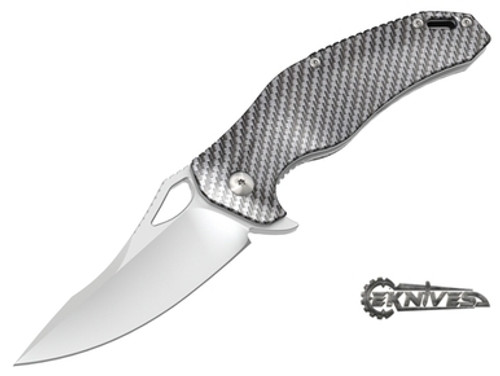 BROUS BLADES VR-71 CARBON FIBER FLIPPER LINER LOCK SATIN