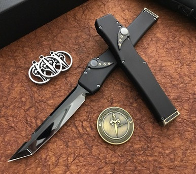 Microtech Marfione Custom HALO V CF Inlay Tanto DLC M390 Mirror Polish