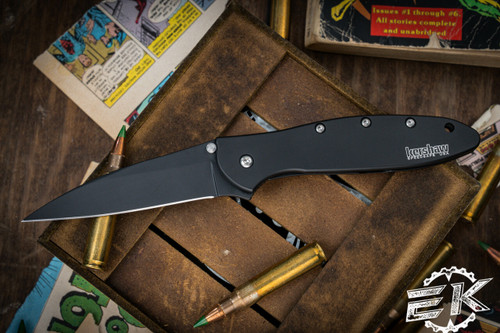 Kershaw Leek 1660 Black Tactical Assisted Flipper 3\" Black 1660CKT