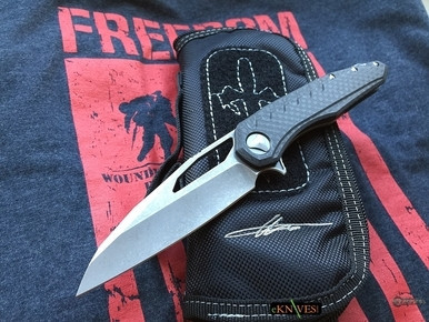 MICROTECH MARFIONE CUSTOM KNIVES SIGIL CARBON FIBER POLISHED BLADE