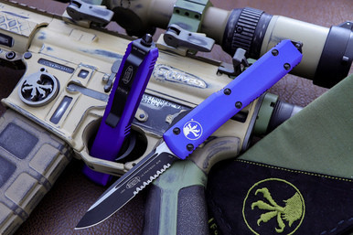 Microtech Ultratech Purple OTF Automatic 3.4" S/E Black Serrated 121-2PU