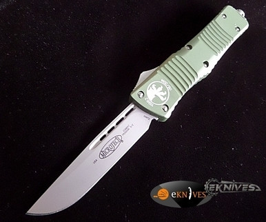 MICROTECH COMBAT TROODON GREEN AUTO S/E BEAD BLAST PLAIN 143-7GR