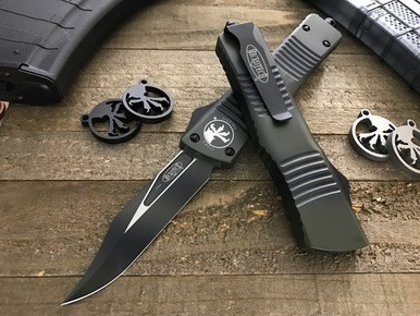 Microtech Combat Troodon Bowie Green Camo 146-1GC