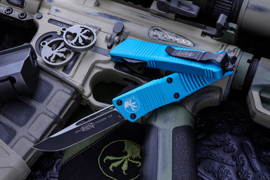 Microtech Troodon Turquoise OTF S/E (3" Black Drop Point) 139-1TQ