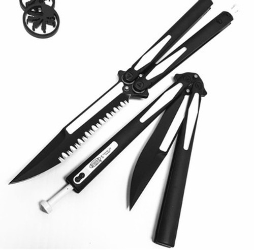 Microtech Tachyon III "Venom" White/Black Balisong SE 173-3VM