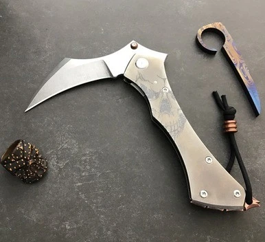ExtremAddiction Grim Reaper Titanium 3.9" CTS-XHP Copper Backstrap MokuTi Clip