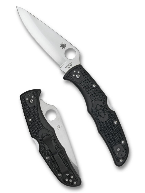 Spyderco Endura 4 Knife Black FRN Lockback 3.75" Satin C10PBK