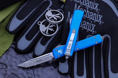 Microtech UTX-70 Blue OTF Tanto Satin 149-4BL