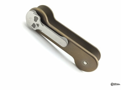 KEYBAR Chaves Knives Edition Bronze Titanium Skull Clip