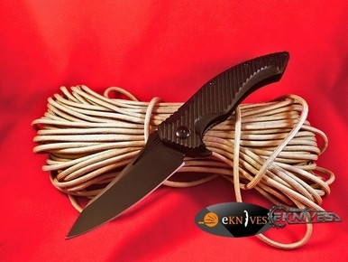 BROUS BLADES T4 FLIPPER KNIFE G-10 BLACKOUT D2 PLAIN