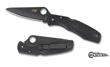 SPYDERCO PACIFIC SALT BLACK PLAIN BLADE H-1 STEEL C91BBK