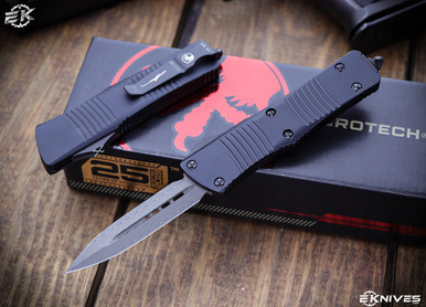 Microtech Troodon OTF Automatic Knife Accents D/E 3" Damascus 138-16S