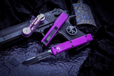 Microtech Ultratech Violet OTF S/E 3.4" 204P Black Serrated 121-2VI