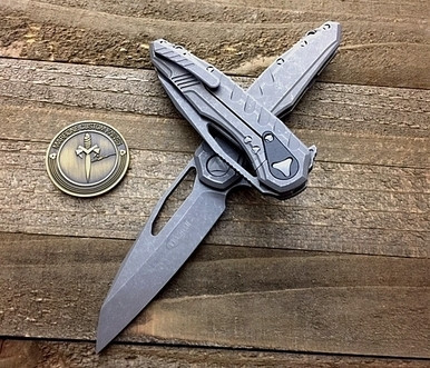 Microtech Sigil MK6 Carbon Fiber Plate M390 Apocalyptic Stonewash