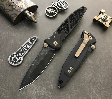 Marfione Custom Socom Elite Stingray Inlay Bronze Accents Tanto M390 Dark Matter