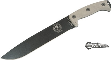 ESEE JUNGLAS MACHETE KNIFE GREEN CANVAS MICARTA 1095 CARBON BLACK BLADE