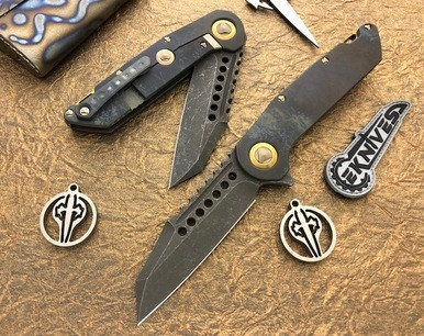 Marfione Custom Warhound Folder Fallout Finish Titanium Bronze Hardware M390