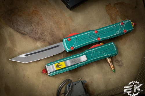 Microtech Ultratech \"Bounty Hunter\" OTF Automatic Knife Boba Fett 3.4\" Tanto Stonewash 123-10BH