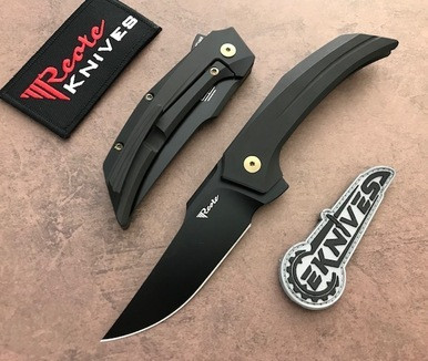 Reate Tashi Bharucha Starboy Black Ti Framelock Knife 3.25" RWL-34 Black PVD