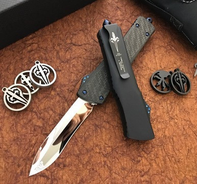 Marfione Combat Troodon Recurve CF Blue Accents Mirror Polish M390