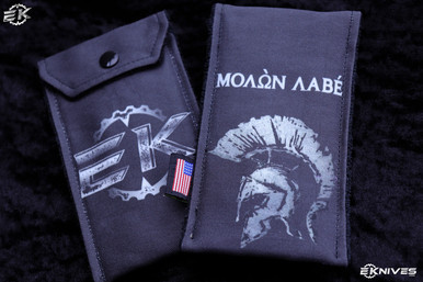 EKNIVES Knife Pouch Microfiber Lined Molon Labe Logo