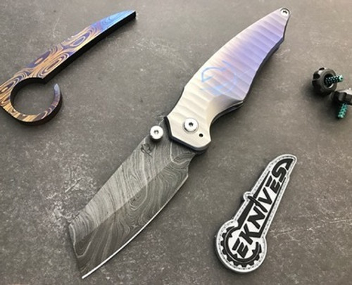 Scorpion 6 Knives Overfall Custom Anodized Damascus