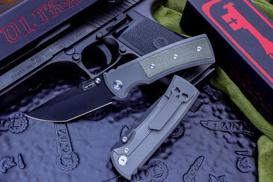 Chaves Ultramar Redencion Street Green Micarta (Blk Tanto) Free Tshirt