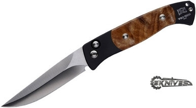 PROTECH SMALL BREND 2 AUTOMATIC MAPLE BURL 3" SATIN BLADE PT1206C