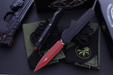 Microtech Cypher Black MK7 Chassis OTF Red DE M390 242M-1RDBK